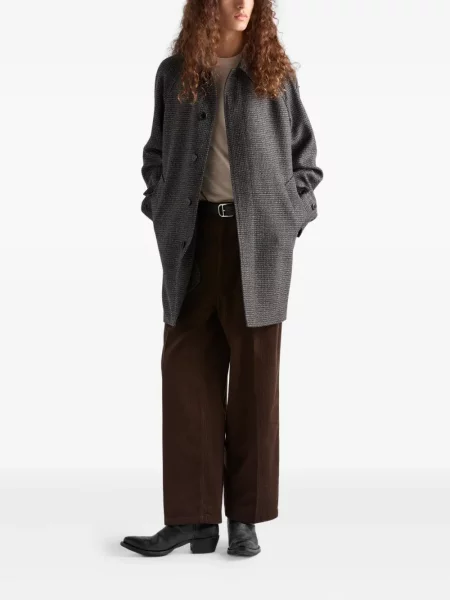 Pantaloni Prada de catifea cord maro