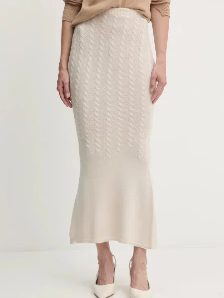 Twinset spódnica maxi ołówkowa beżowy