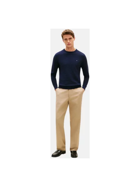 Dzianinowy sweter Tommy Hilfiger niebieski