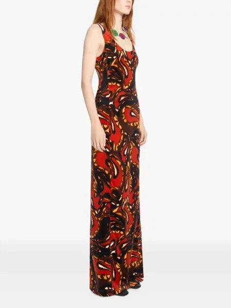 Lung rochie Dries Van Noten de catifea roșu