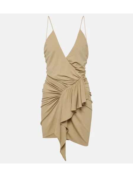 Sukienka Alexandre Vauthier z falbankami drapowana kopertowa