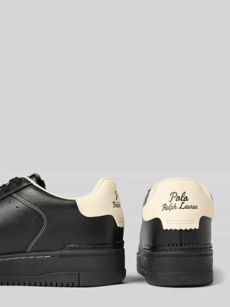 Sneakersy Low z skóry bydlęcej nappa Polo Ralph Lauren czarne
