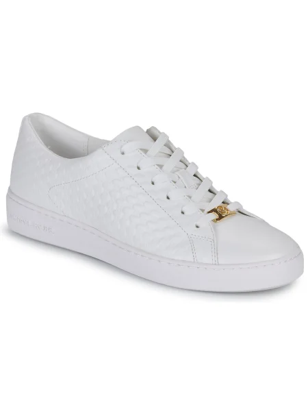 Šnurovacie čipkované tenisky Michael Michael Kors biela