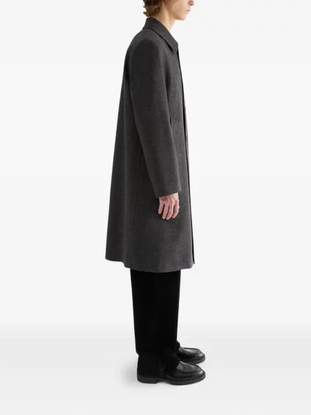 Palton Jil Sander de lână gri