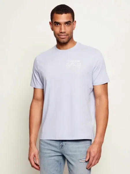 Calvin Klein Jeans Póló pasztellila fehér