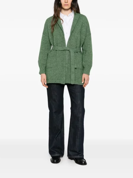 Gulerat cu centură cardigan Kangra verde