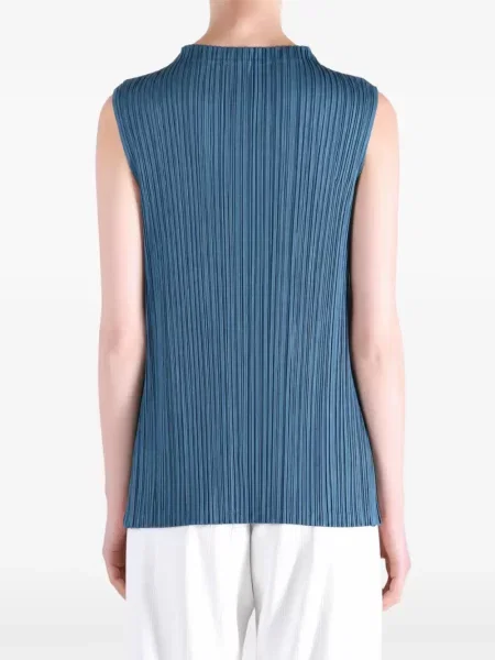 Top Pleats Please Issey Miyake bez rukava plava