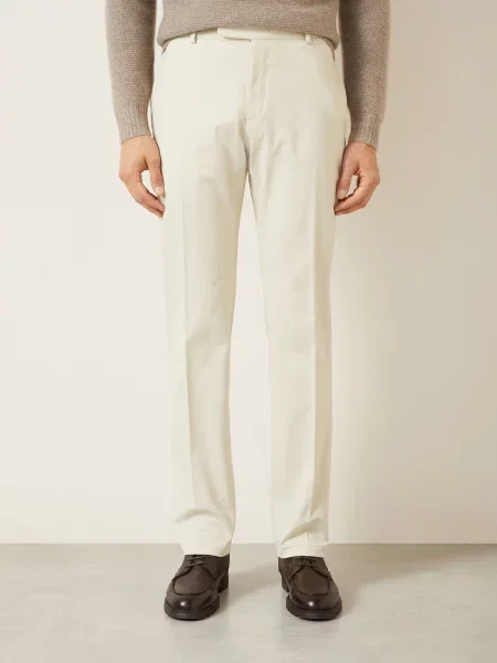 Brioni Chinosy Cortona O Regularnym Kroju beige beżowe