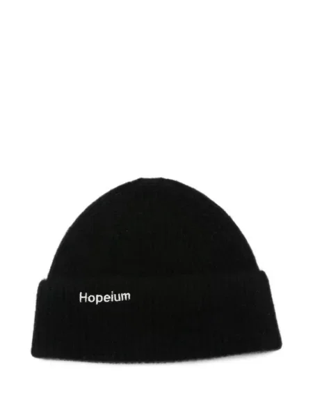 Шапка Hopeium бродирана черно