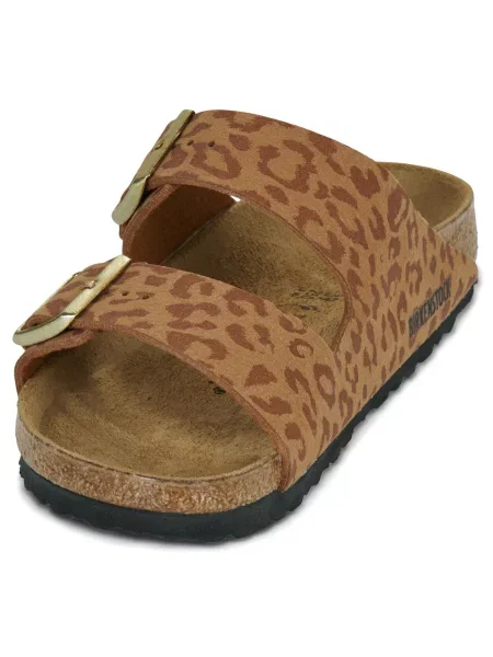 Pantofi Birkenstock cu toc plat maro