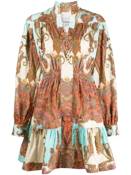 Rochie maxi Forte Dei Marmi Couture cu imagine cu model paisley lungă albastru