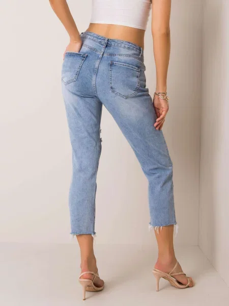 Pantaloni Fashionhunters albastru