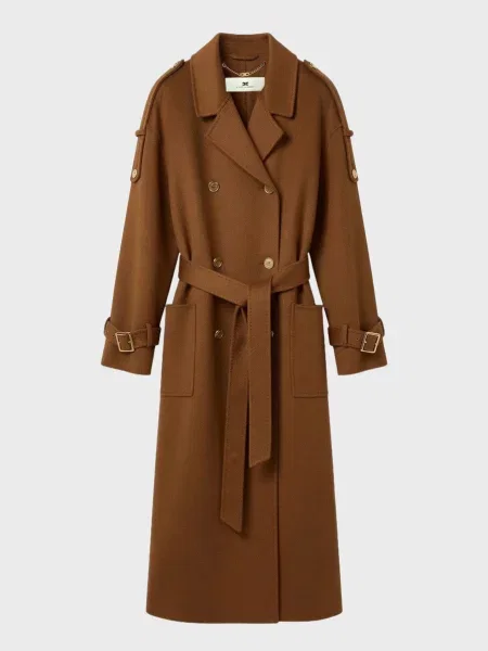 Пальто Elisabetta Franchi коричневе