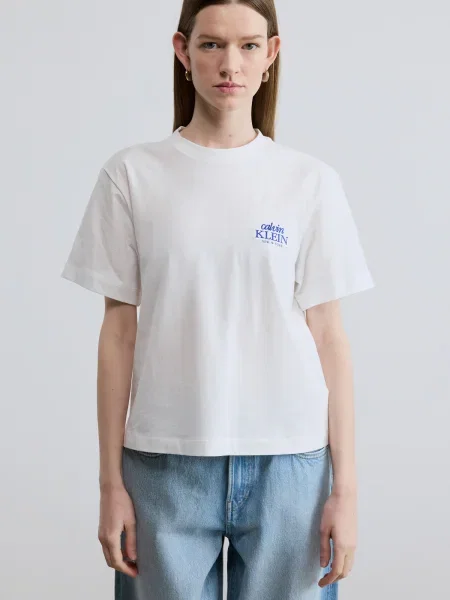 Calvin Klein Jeans Tričko modrá biela