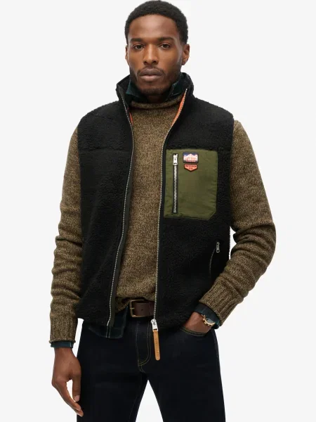 Vestă Superdry retro negru