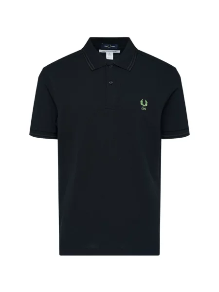 Tricou polo Comme Des Garçons Shirt cu autograf negru