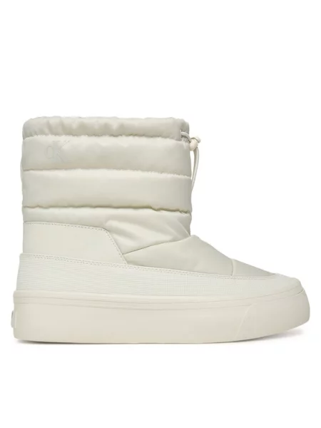 Calvin Klein Čizme za snijeg Vulc Flatf Snowboot Nylon Mix Mg bijela