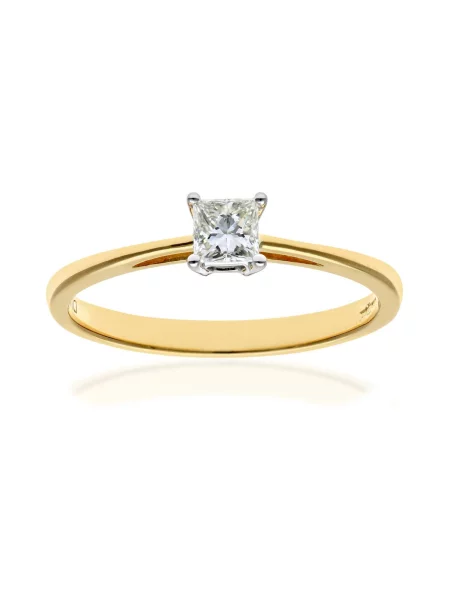 DIAMANT LETERNEL Prsten Verlobungsring aus Gelbgold mit Karat Diamant zlatá