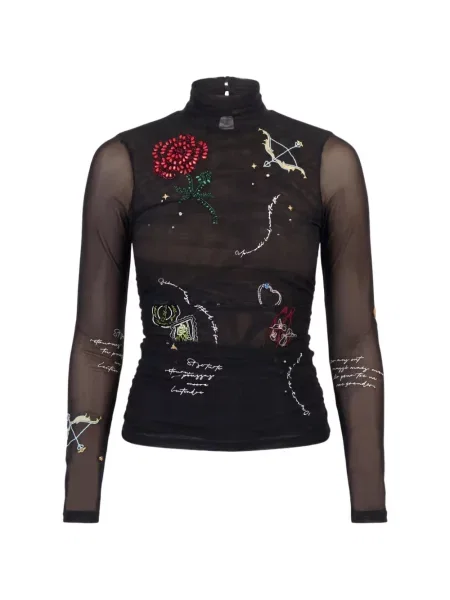 Tricou Cinq A Sept plasă negru