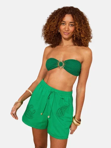 Love & roses Pantaloni jad verde