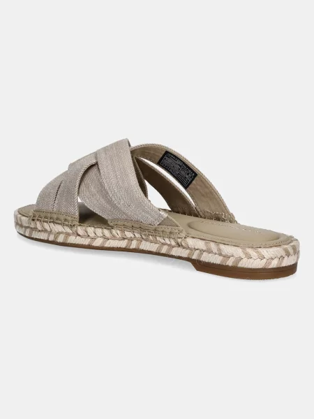 Pantofle Tommy Hilfiger CHAMBRAY ESPADRILLE MULE béžová