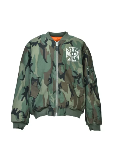 Geacă bomber Alice Hollywood cu imagine cu model camuflaj verde