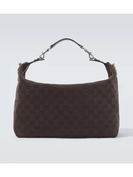 Geantă crossbody Gucci din canvas maro