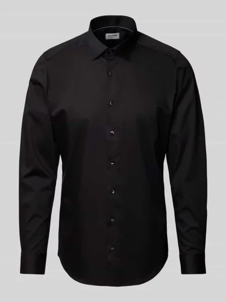 Koszula biznesowa o kroju slim fit z kołnierzykiem typu kent Olymp Level 5 czarna