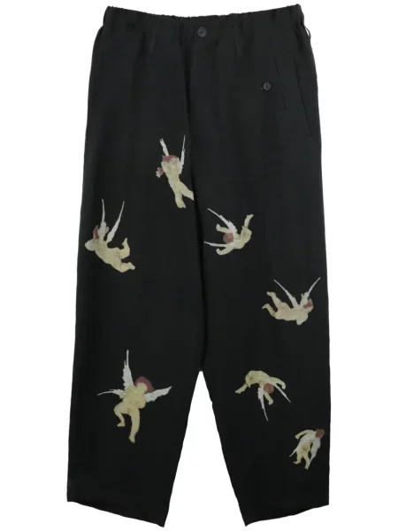 Pantaloni Yohji Yamamoto cu imagine negru