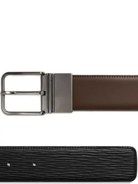 Curea Zegna din piele reversibilă maro