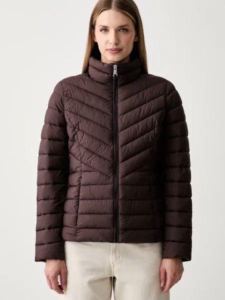 DKNY prošívaná bunda hnědá