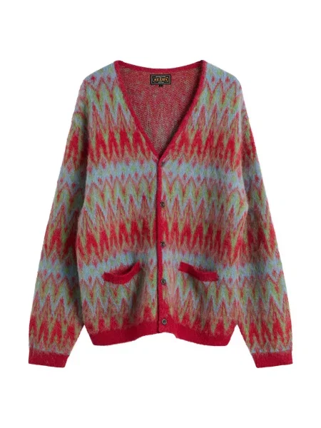 Sweter Beams Plus żakardowy czerwony