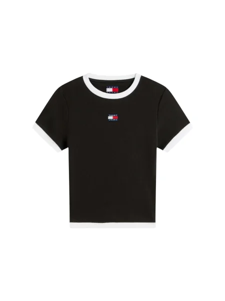 Tommy Jeans Tricou Badge negru