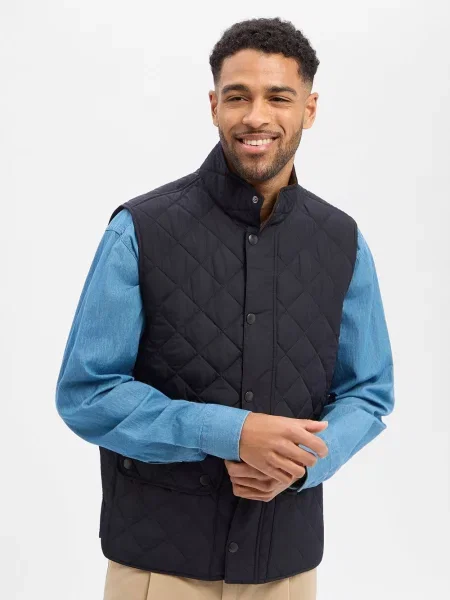 Barbour Kamizelka New Lowerdale Granatowy niebieska