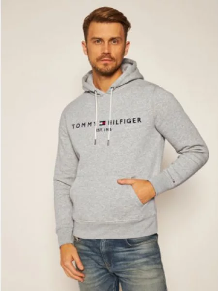 Tommy Hilfiger Mikina Core Logo šedá