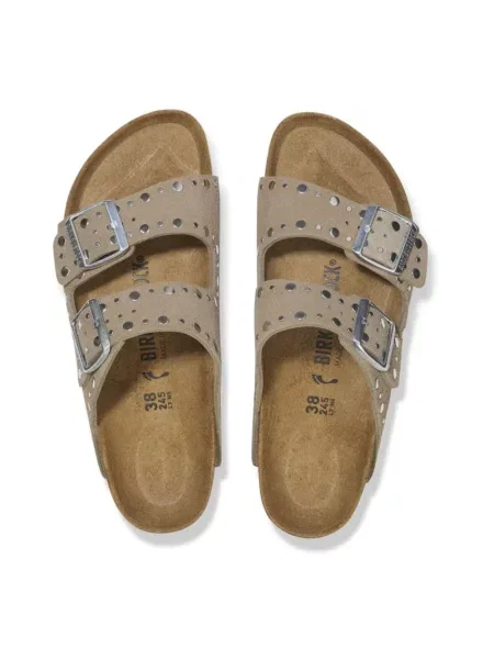 Trampki Birkenstock Arizona Rivets Suede Leather Taupe EUR 38 beżowe