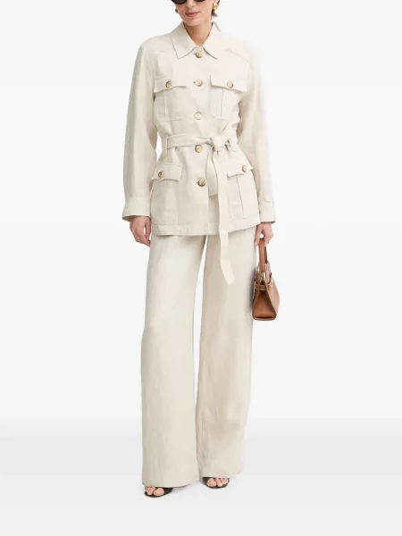 Pantaloni Luisa Spagnoli cu model herringbone