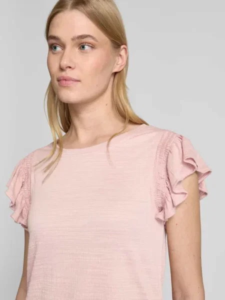 T-shirt z falbanami Apricot różowa