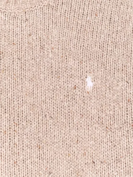 Fleece ριγέ polo Polo Ralph Lauren με αυτόγραφο μαύρο