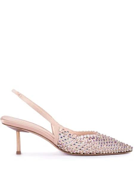Pantofi cu toc Le Silla de cristal roz