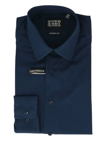 Cămașă Scotch & Soda stretch albastru