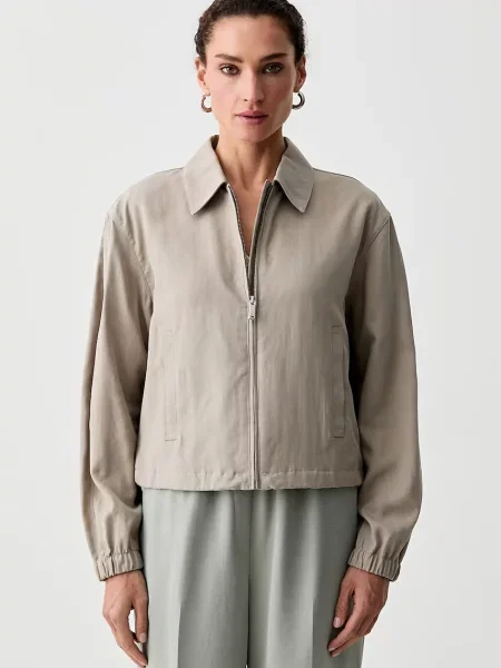 Calvin Klein jachetă scurtă pentru femei cu in bej