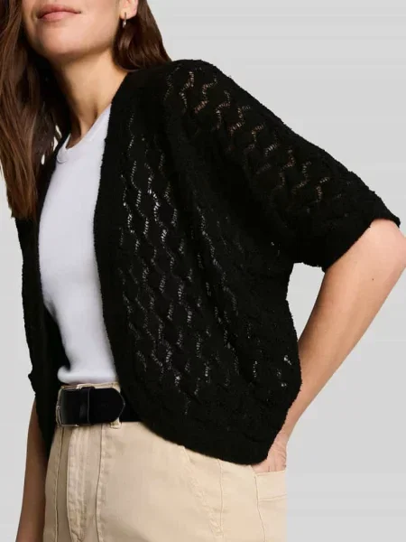 Bolerko o kroju oversized z mieszanki bawełny Tom Tailor czarna