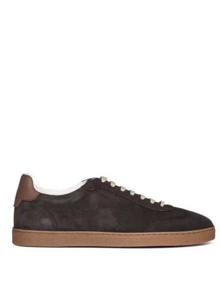 Sneakersy Brunello Cucinelli zamszowe brązowe