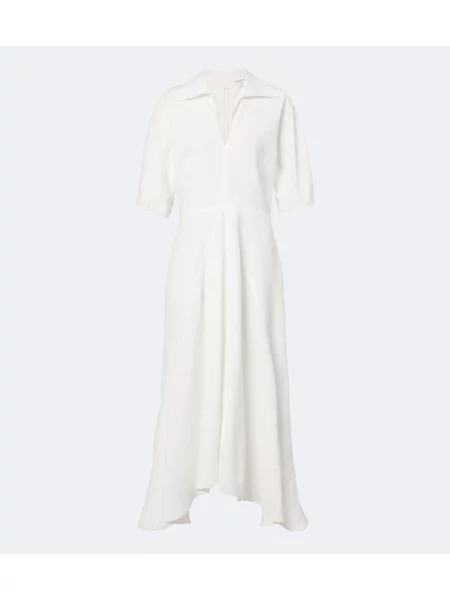 Rochie Bottega Veneta asimetrică alb