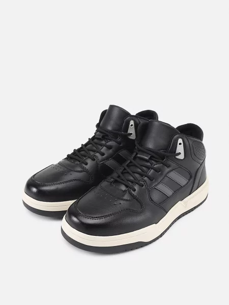 Кеди високі YUKI шкіра/штучна шкіра чорний