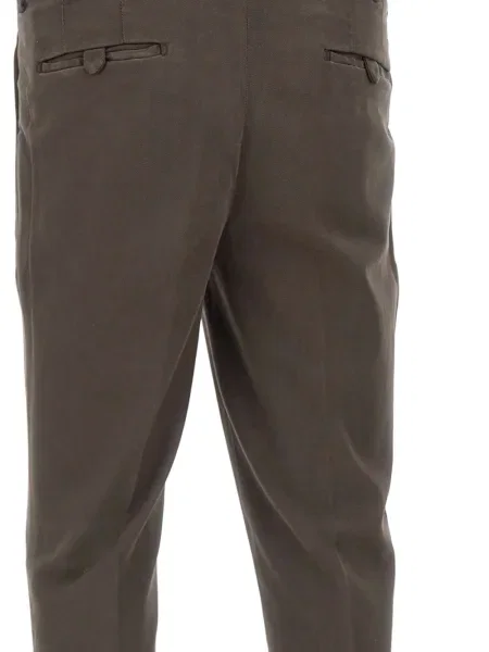 Pantaloni Devore plisate maro