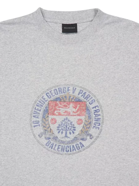 Tricou Balenciaga cu imagine gri