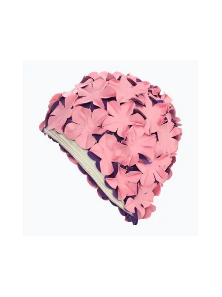 Шапка Fashy в цветочек фиолетовая