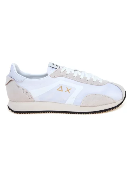 Sneakersy Sun68 zamszowe białe